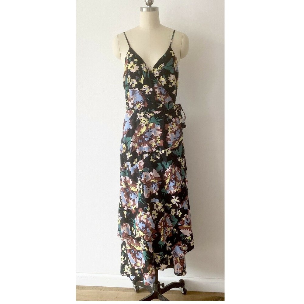 & Other Stories Floral Print Midi Wrap Dress Sz 6